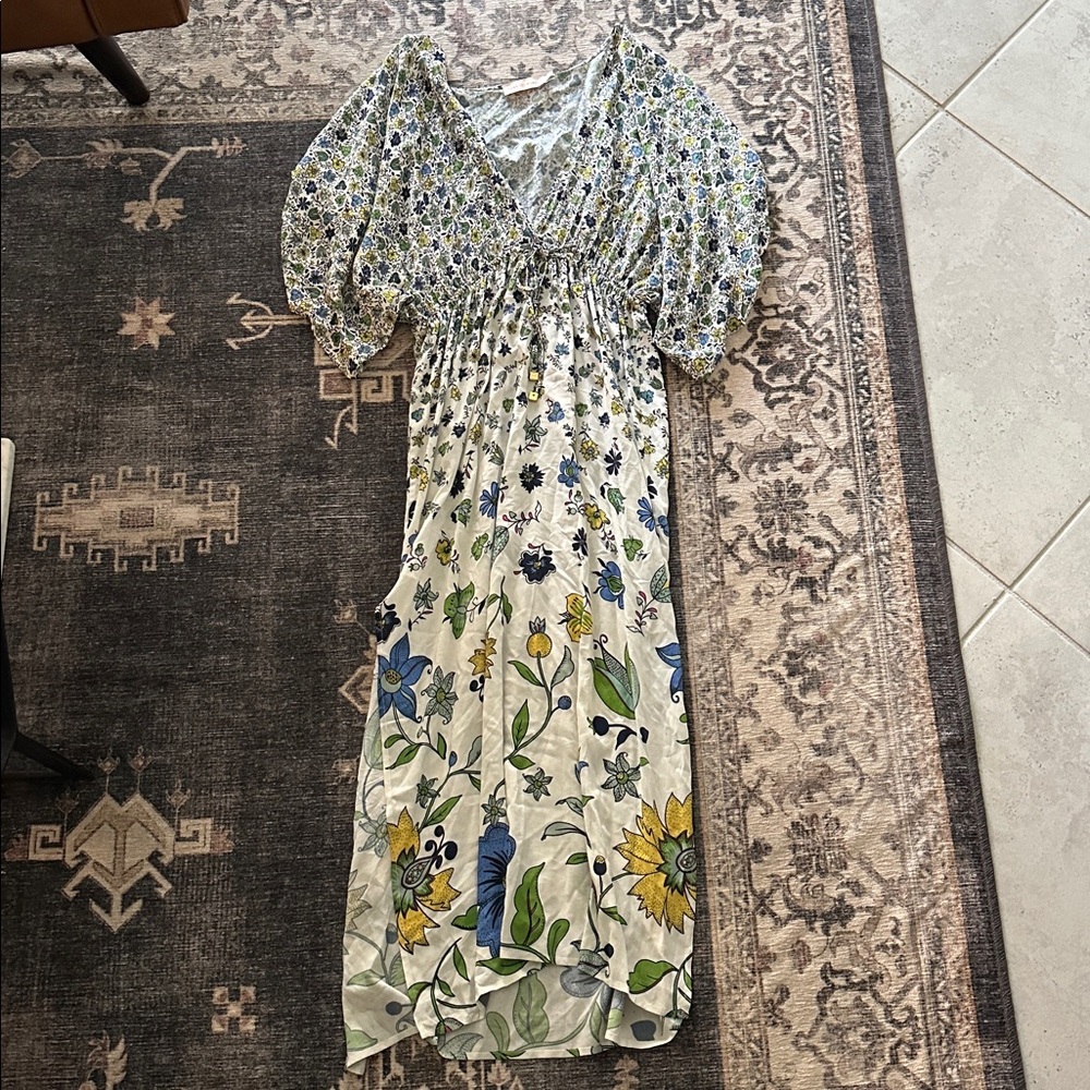 Tory Burch Floral Print Midi Beach Dress